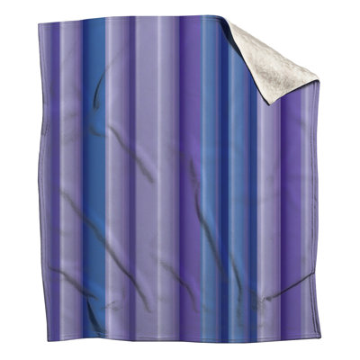 Couvertures à rayures bleues et mauves
