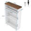Chariot de rangement étroit de 51 cm (20 po) – Chariot de cuisine utilitaire à roulettes étroit à 4 niveaux avec roues et poignée-518802352