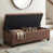 Distressed Umber Brown Faux Leather selected