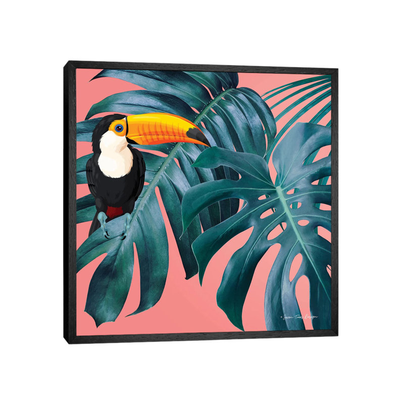 The Toucan by Seven Trees Design - Floater Frame Gallery-Wrapped Canvas Giclée on Canvas, Black, 45.72 cm H x 45.72 cm W