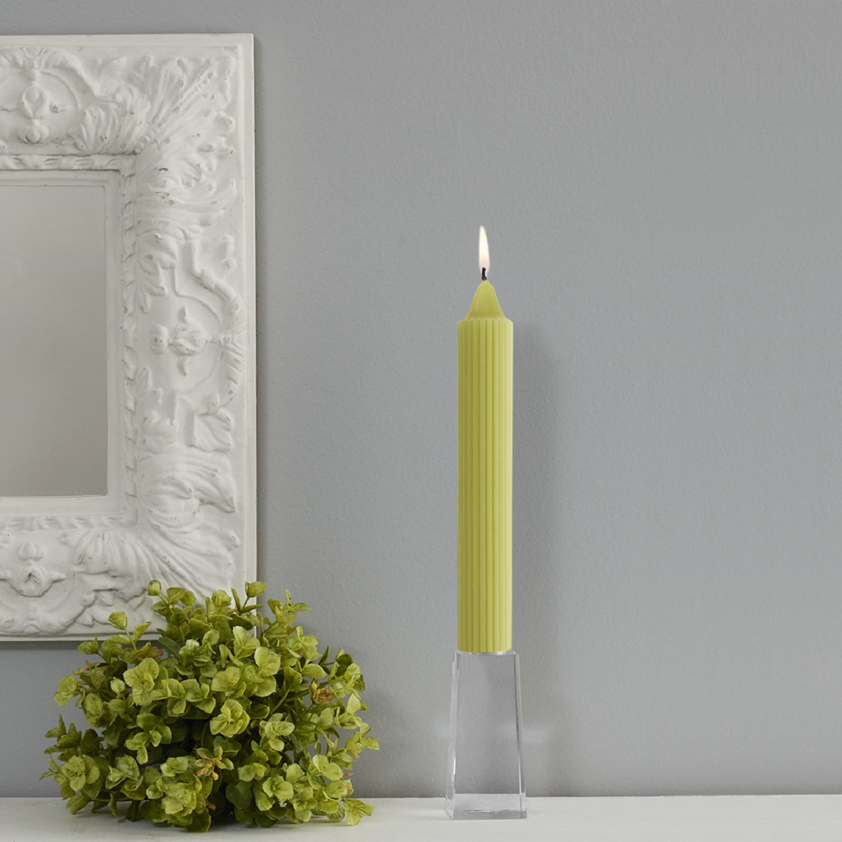 Unscented Taper Candle, Willow, 9" H x 1.25" W x 1.25" D