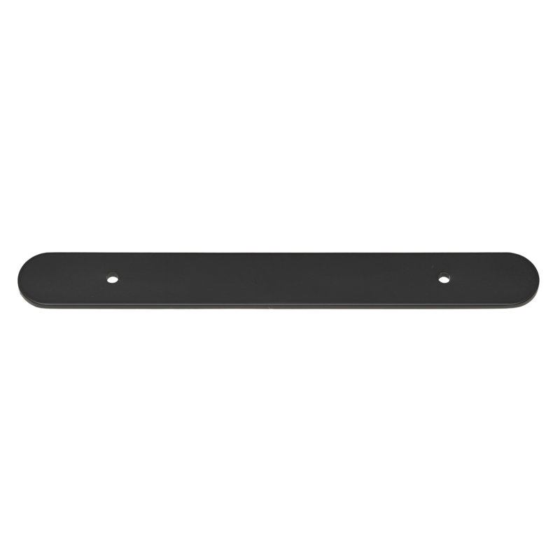 Plaque arrière arrondie 8 1/2 po GlideRite Hardware 6 5/16 po Centre à centre, 9343-160, Noir mat
