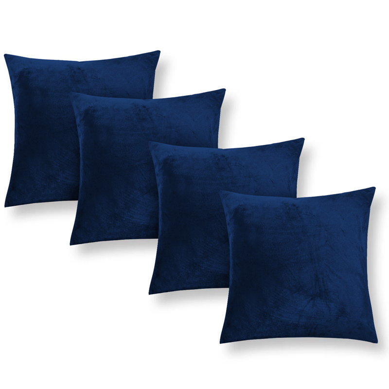 Square Cushion Cover, Navy Blue