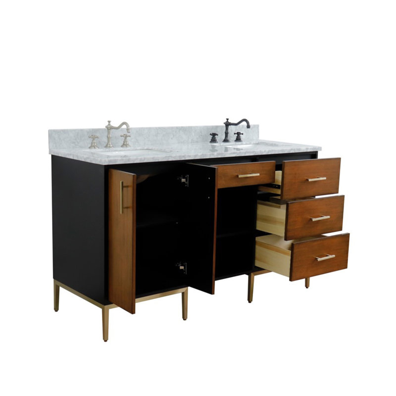Ensemble de meuble-lavabo double 61 "