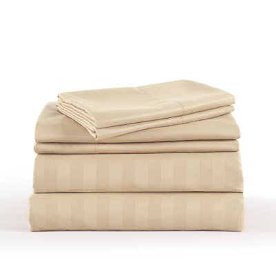3/4 Pcs Luxury Striped Bed Sheets Set