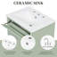 Meuble-lavabo simple autoportant vert 24 po avec lavabo et rangement en céramique-1598836043-1598836045