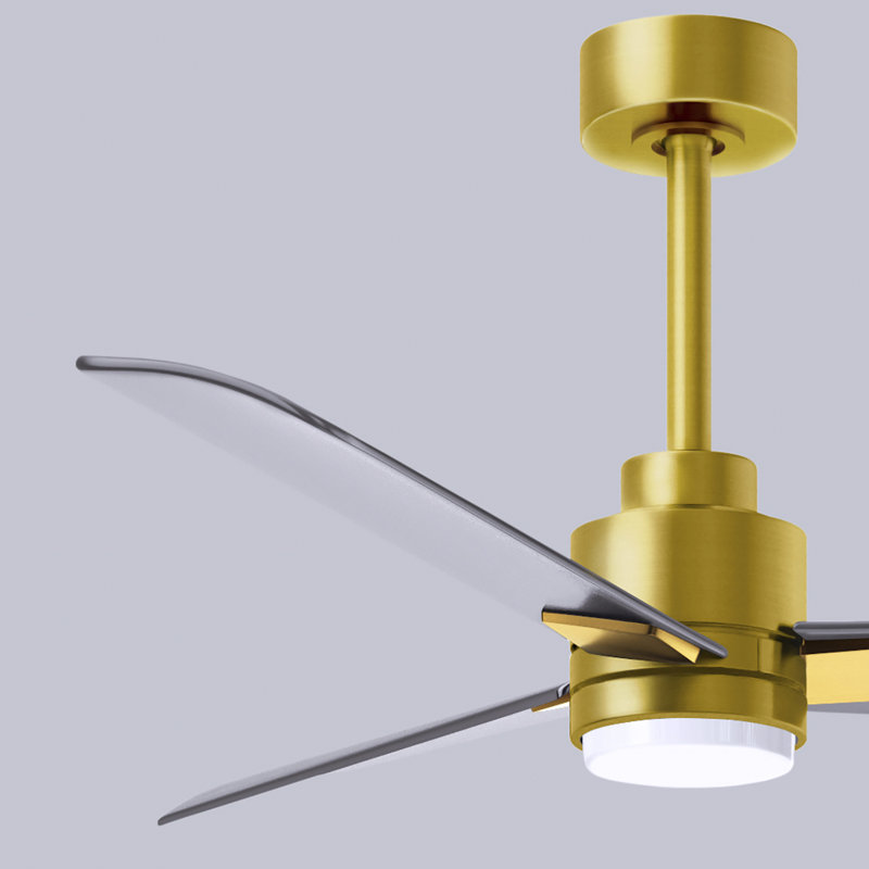 Alessandra - Three Blade Transitional Ceiling Fan -LED, Brushed Nickel, Brushed Brass, 42"