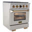 30 in. 4.2 cu. ft. 4 Burners Dual Fuel Range in Stainless Steel with Kucht Horus Thermostat-1258405769
