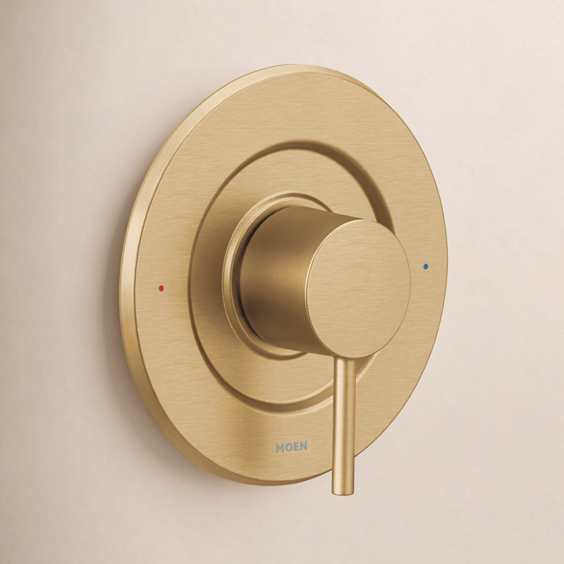 Ensemble de garniture de poignée de baignoire et douche Posi-Temp Moen Align, valve requise, Or brossé