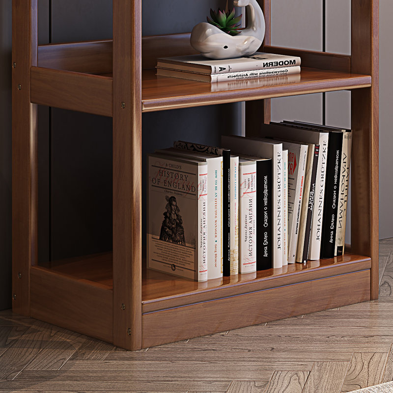 39.6cm W Solid Wood Standard Bookcase, (4 Shelves) 126cm H x 39.6cm W x 39.1cm D
