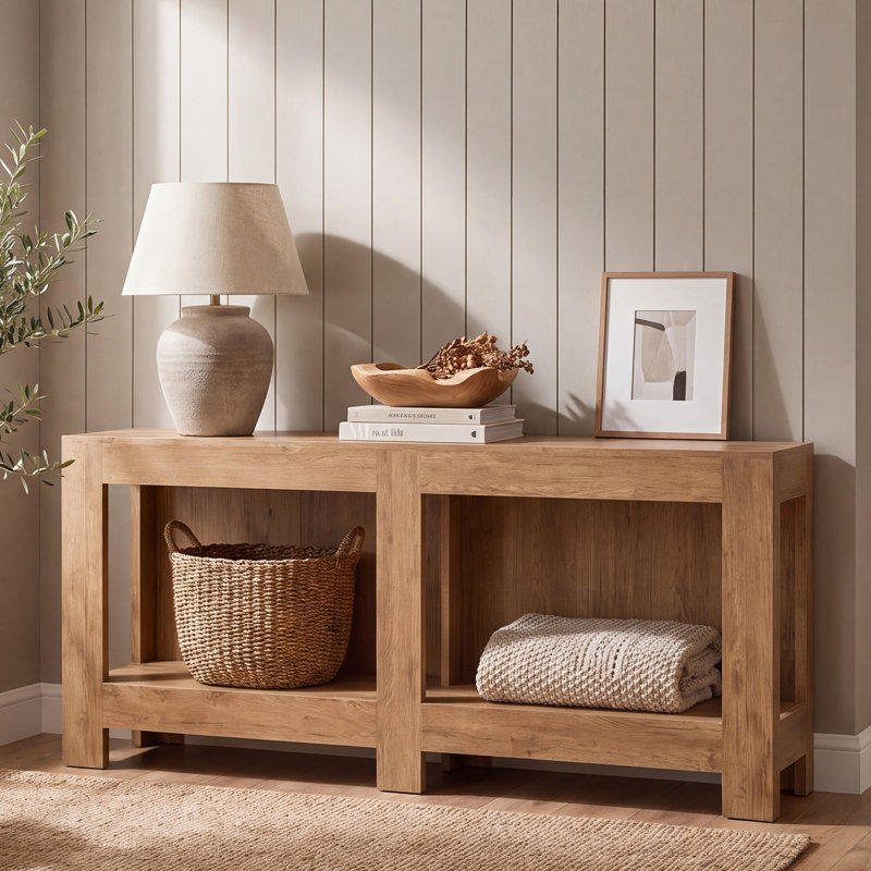 Console 78,74 "extra longue avec rangement ouvert pour entrée