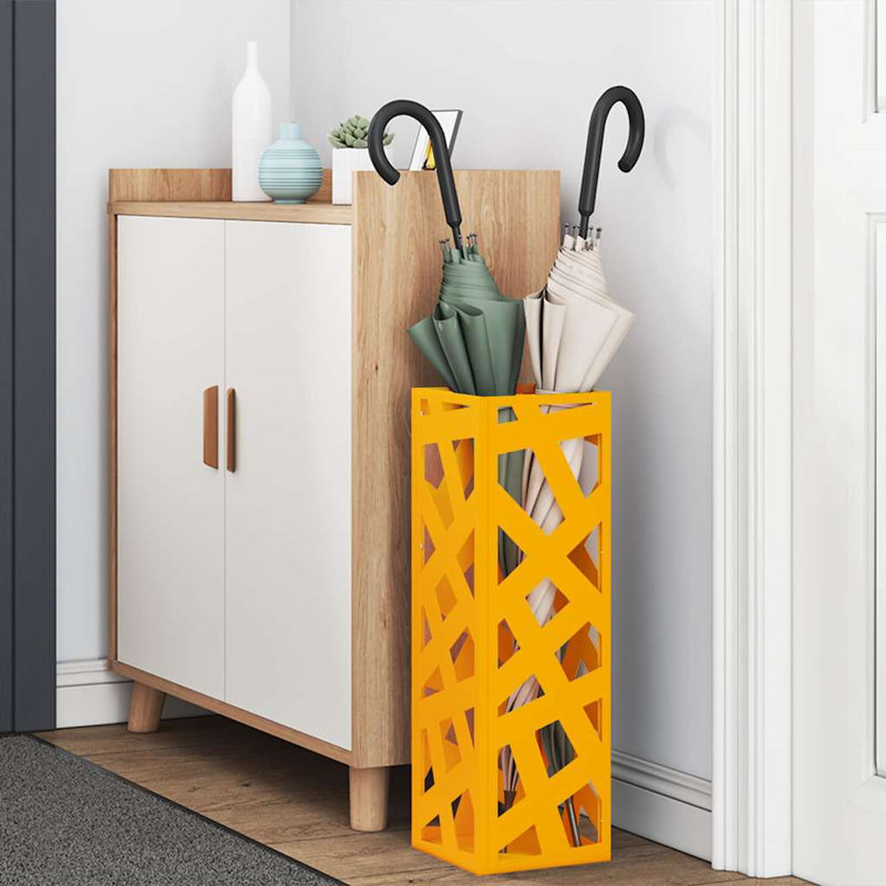 Umbrella Stand 15.5 X 15.5 X 49 Cm Steel, Mustard