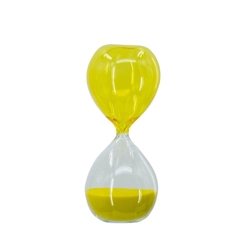 Campanella Hourglass, Yellow, 9.8" H x 3.6" W x 3.6" D