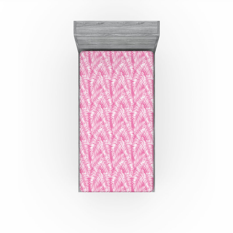 Microfiber Fitted Sheet, Twin XL Fitted Sheet, Pink/White Floral