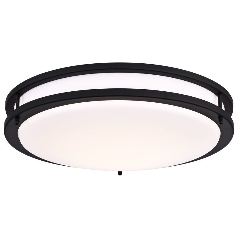 Florez 1 -Light LED CCT Selectable Flush Mount, 3.75" H x 17" W x 17" D, Matte Black