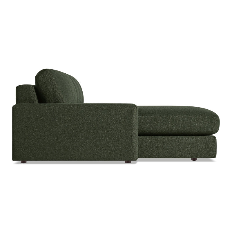 Esker Chaise Sectional, Kelso Blue Polyester, Left Hand Facing