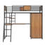 Twin Size Loft Bed With L-Shape Desk And Wardrobe-102345120