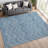 Machine Washable Indoor/Outdoor Kerwin ACN2392 Stripes Rug-134783919