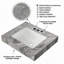 Comptoir en pierre frittée gris clair de 24 pouces et lavabo en céramique encastré avec trois trous prépercés pour robinetterie standard-134796050