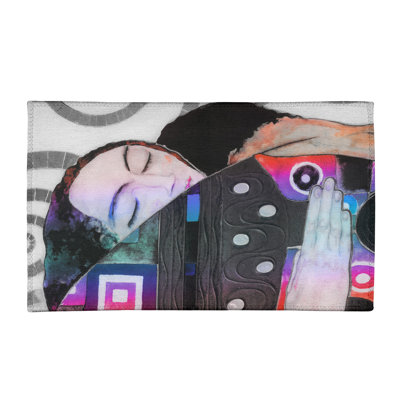 Tapis gris/bleu/rouge