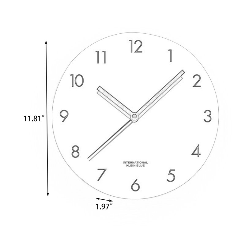 Horloge murale bleue Klein Klein