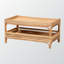 Table basse en rotin naturel bohémien à 1 ouverture Quimby, H 19,46 po x l 39,51 po x P 22,68 po