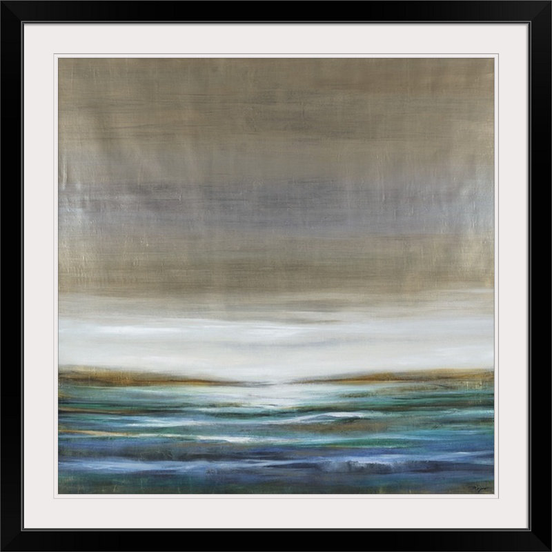 Maytown «Green Lake» par Pablo Rojero, reproduction d'art, H 24 po x l 24 po x P 1 po, Cadre noir