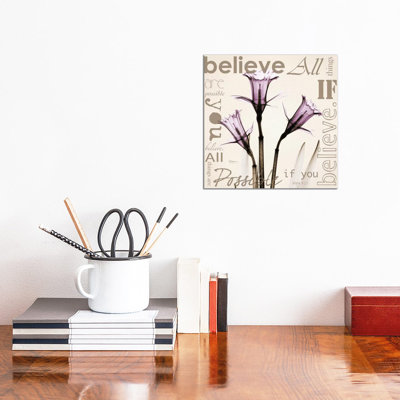 Daffodil Believe 1 Piece Wrapped Canvas Wall Art
