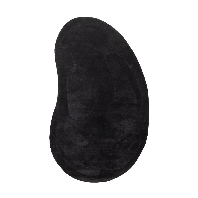 Arvene Wool 175cm X 290cm Area Rug, Black
