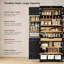 Grand garde-manger Modern Farmhouse - 8 tablettes de porte, rangement réglable, tiroir caché, support à vin et armoire polyvalente, noir-1645401656