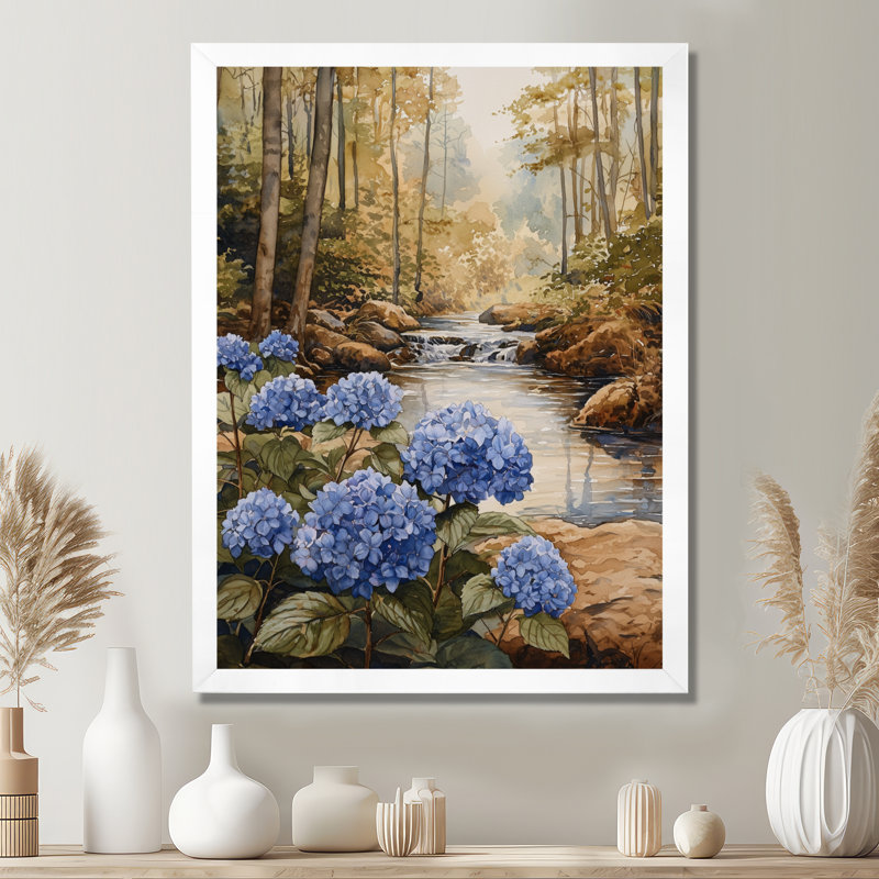 Giavona - impressions sur toile florales, 20" H x 12" W, Reproduction encadrée d'une seule photo, White