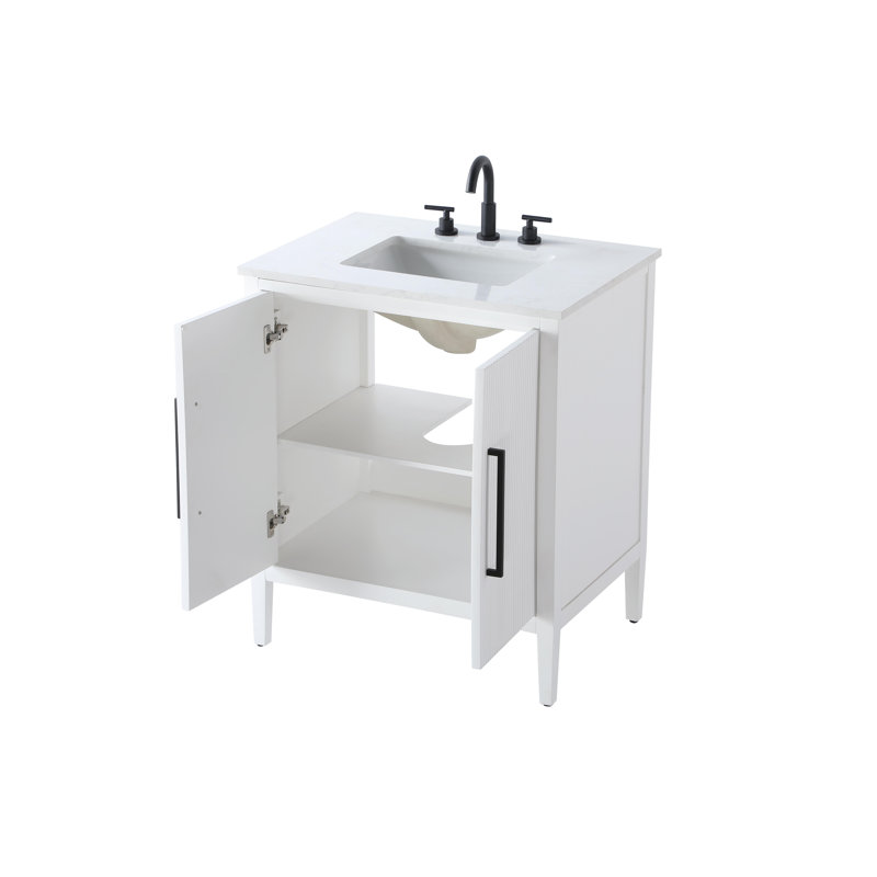 Meuble-lavabo simple 30 po, Blanc