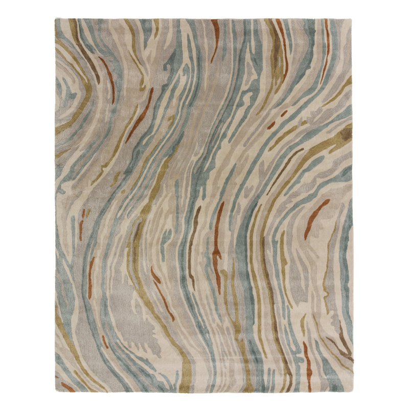 Tapis en laine / touffeté à la main Tencel, 9 pi 9 po x 12 pi 9 po