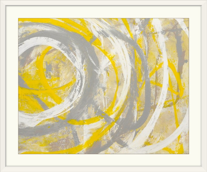 «Yellow Aura», impression, Cadre blanc, H 24 po x l 28 po x p 1 po