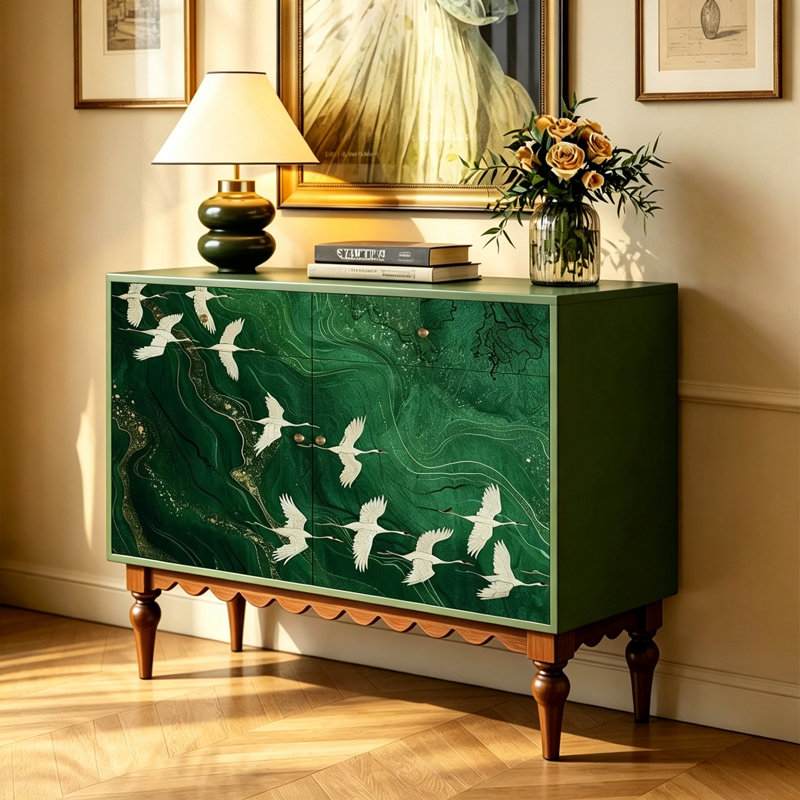 Armoire décorative en bois massif Vintage Aesthetic