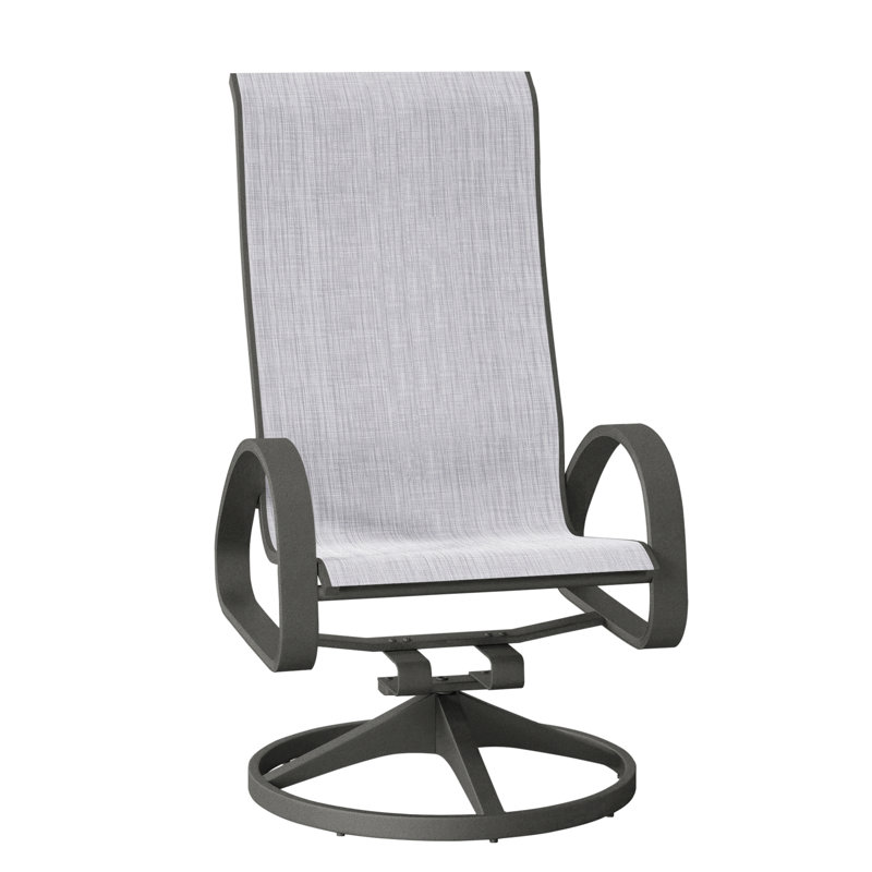 Fauteuil de patio pivotant Hiraku, Graphite texturé, Bijou
