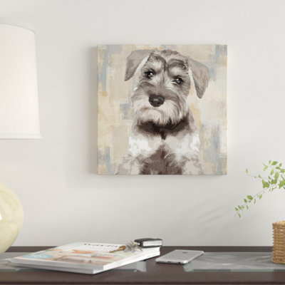 « miniature schnauzer », impression sur toile