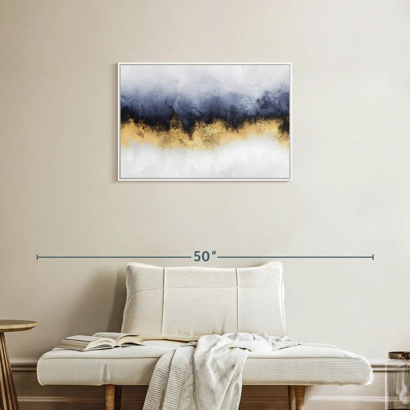 Ciel I, Cadre flottant blanc, 31 po x 21 po