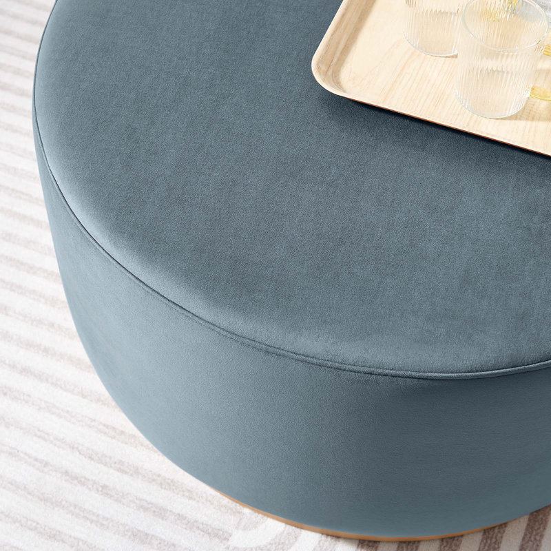 Repose-pieds rembourré Modway Tilden, Velours bleu