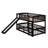 Twin Over Twin Bunk Bed With Fence-1243851746