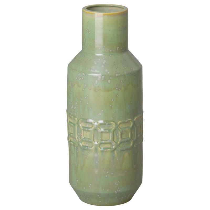 Splendora Handmade Porcelain China Decorative Urns & Jars, Green Speckle