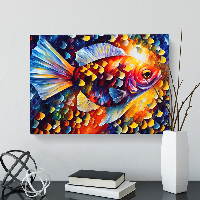 Fish Painting Vol.1 Abstract - Wrapped Canvas, 35cm H x 50cm W x 3cm D