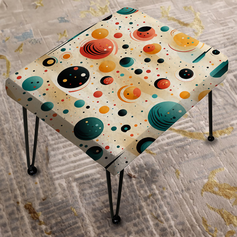 Cosmic Minimalism - Geometric Rectangle Ottoman
