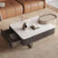 Table basse moderne avec pierre micro-cristalline