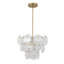 Hyler - Finition laiton brossé - Abat-jour en verre blanc de style Murano-1600704464-1600704466