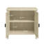  Armoire de rangement en rotin 2 portes, buffet d'appoint avec tablettes réglables pour le salon, la chambre à coucher, le vestibule, naturel