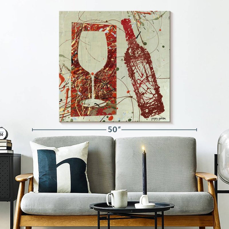 Yarlin Wine Expressions II, 33" H x 33" W