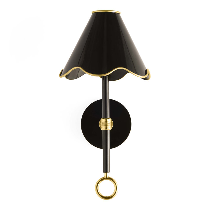 Ripple 1 - Light LED Armed Sconce, Black, Matte Black