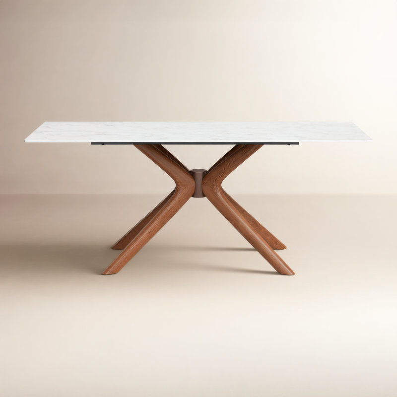 Cava Ash Solid Wood Base Dining Table