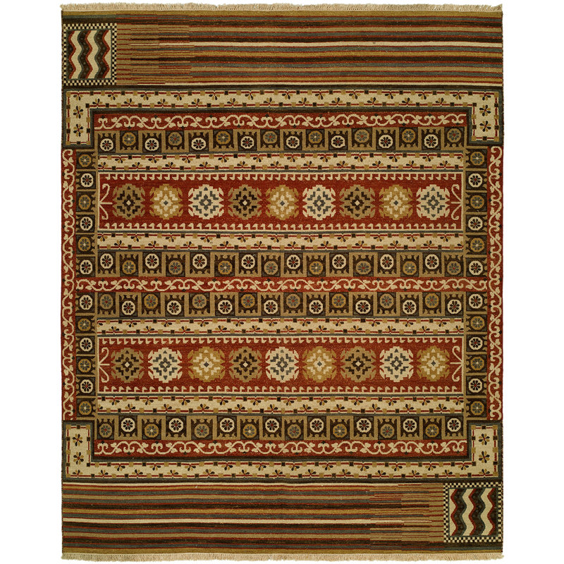 Ericka Wool Southwestern Indoor Rug, Rectangle 6' x 9'